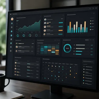 Modern Church Management Dashboard on Monitor