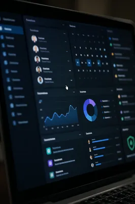 Modern Church Management Dashboard on Laptop