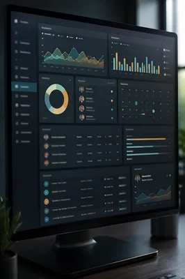 Modern Church Management Dashboard on Monitor