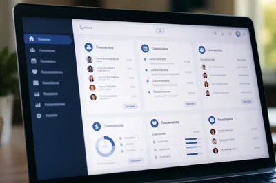 Church Management Software Dashboard on Laptop