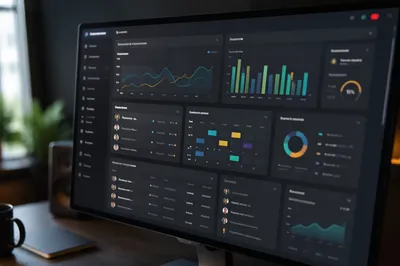 Modern Church Management Dashboard on Monitor