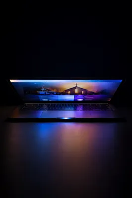 Modern Church Website on Glowing Laptop