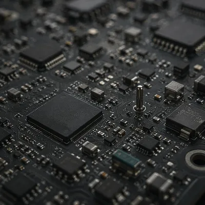 Moody Circuit Board Macro Detail