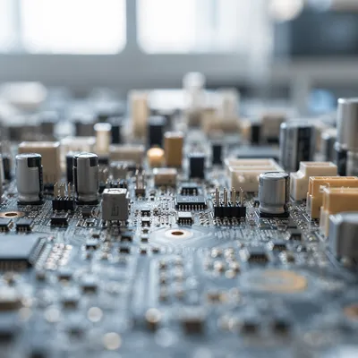 Macro Circuit Board in Cool Daylight