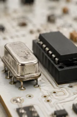 Macro Electronics on White Circuit Board