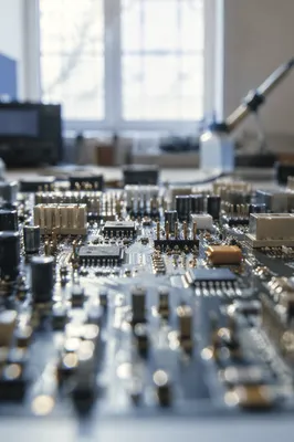Macro Circuit Board in Cool Daylight