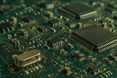 Moody Macro Circuit Board Close Up