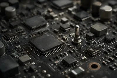 Moody Circuit Board Macro Detail