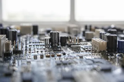 Macro Circuit Board in Cool Daylight