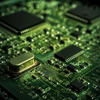 Moody Macro Circuit Board Close Up
