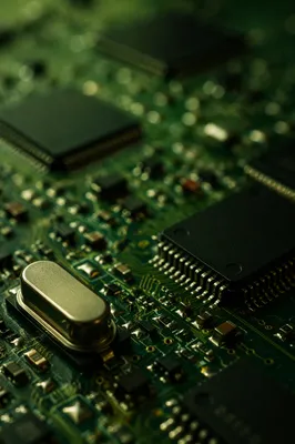 Moody Macro Circuit Board Close Up