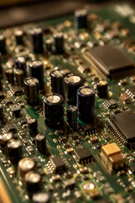 Macro Circuit Board with Electronic Components