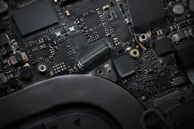 Macro Close Up of Circuit Board