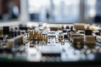 Macro Circuit Board With Cool Daylight