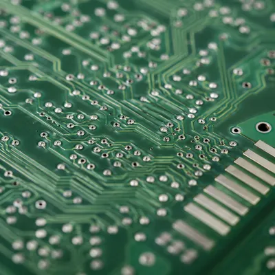 Green Circuit Board Macro Detail Background