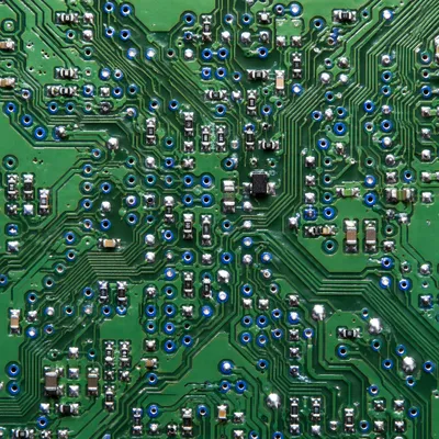 Green Circuit Board Macro Technology Detail