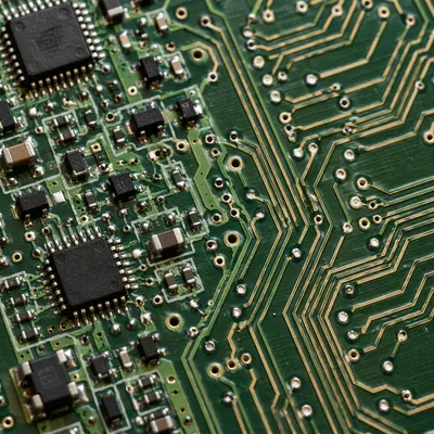 Green Circuit Board Macro Technical Detail