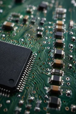 Green Circuit Board Macro Technology Detail