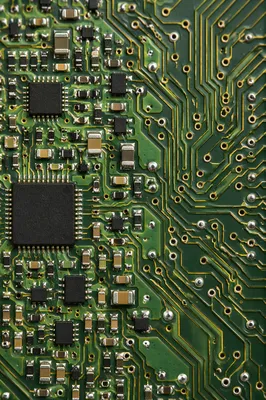 Green Circuit Board Macro Technical Detail