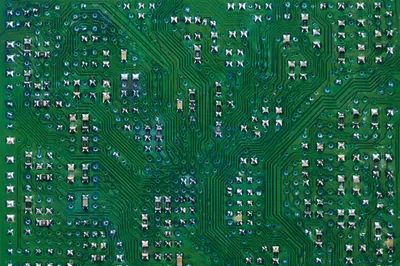Green Circuit Board Macro Technical Pattern