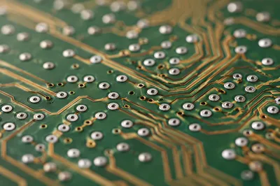 Green Circuit Board Macro Abstract Detail