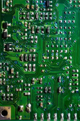 Green Circuit Board Macro Technology Detail