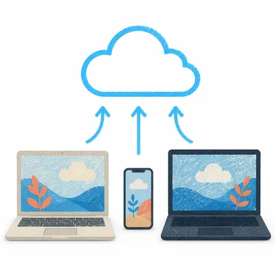 Cloud Computing Upload Network Concept