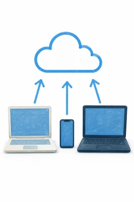 Cloud Upload Network Devices on White