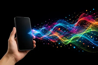 Neon Cloud Network From Smartphone