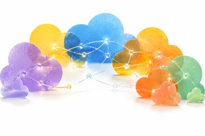 Colorful Cloud Network Connection Abstract
