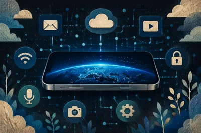 Cloud Computing Network Smartphone Concept