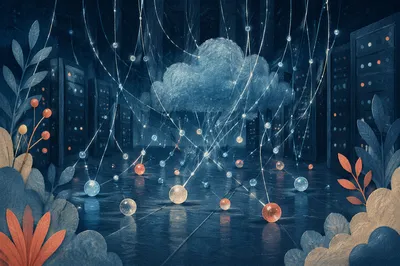 Abstract Cloud Computing Network in Server Room