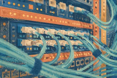 Cloud Network Patch Panel Close-Up