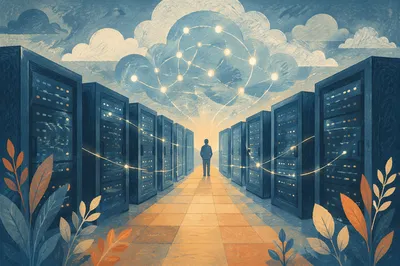 Cloud Network Glow in Data Center