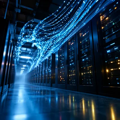 Cloud Network Connection in Server Room