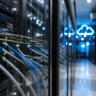 Cloud Network Server Corridor Glow