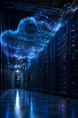 Cloud Computing Network in Modern Server Room