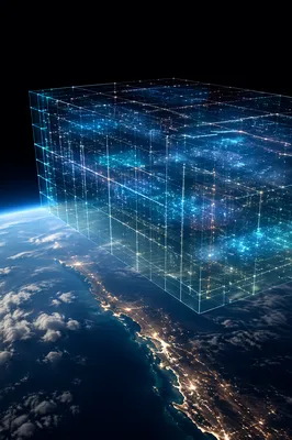 Cloud Computing Network Above Earth