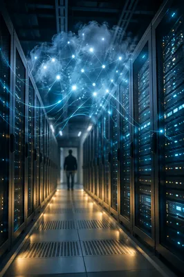 Cloud Network Connections in Data Center Corridor