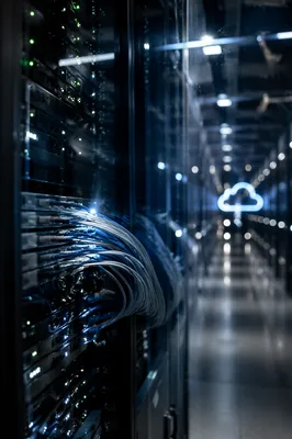 Cloud Network Server Corridor Reflection