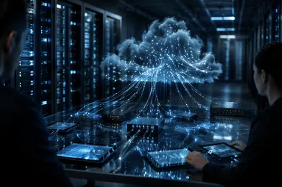 Luminous Cloud Network in Server Room