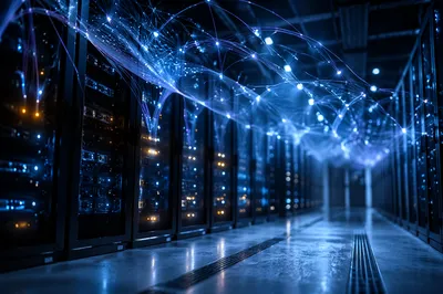 Cloud Computing Network in Modern Server Room