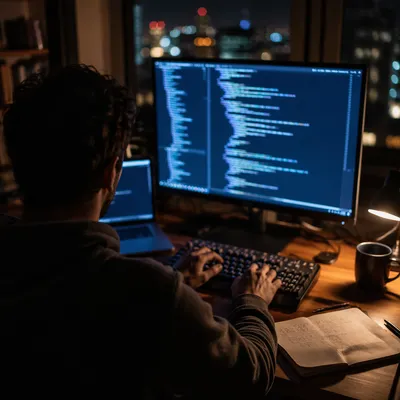 Late Night Coding Workspace Glow