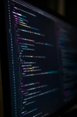 Dark Code Editor with Neon Syntax Glow