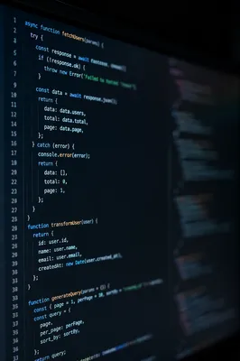 Dark Programming Screen with Glowing Code
