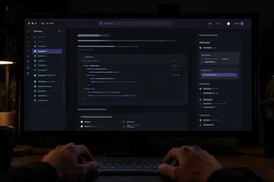 Dark Mode Developer Screen at Night