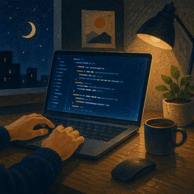 Late Night Coding Desk Glow