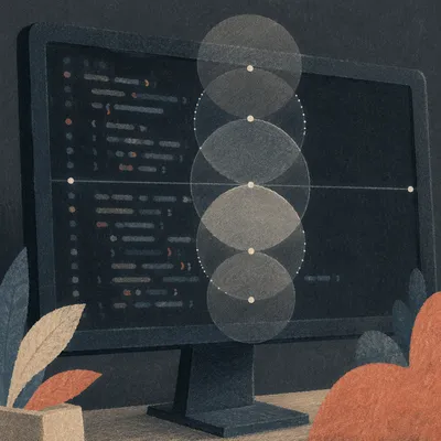 Abstract Dark Mode Coding Screen Glow