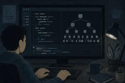 Dark Mode Coding Screen Close-Up