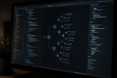 Dark Mode Coding Screen Close-Up